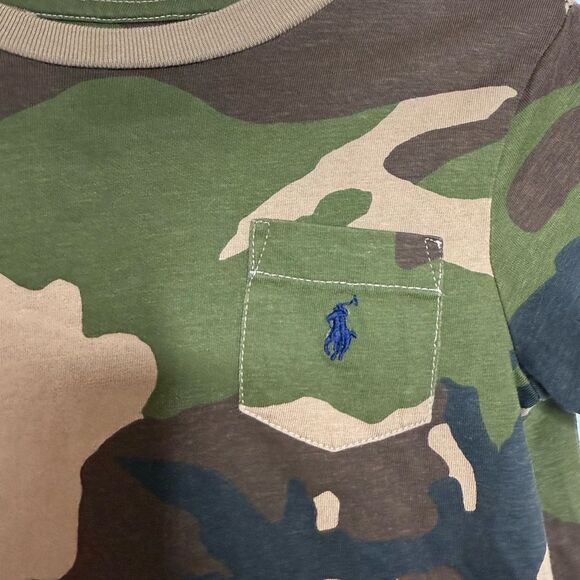 Ralph Lauren Green and Brown Camouflage Short Sleeve Tee - Picture 3 of 4